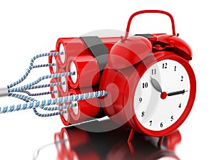 3d Dynamite bomb with clock timer