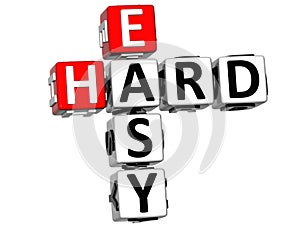 3D Easy Hard Crossword