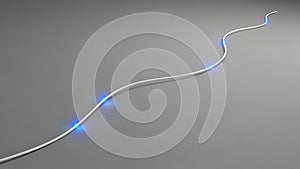 3d edge computing concept with data flow and networking