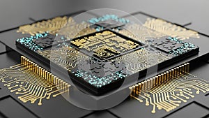 3d edge computing concept with integrated circuit boards