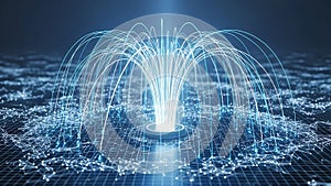 3d edge computing network with data flows and grid