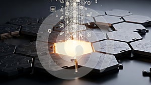 3d edge computing network visualization with data flow