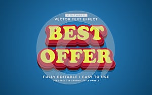 3d Editable Best Offer Text Effect Style Template