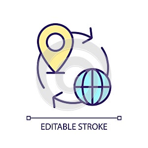 2D editable colorful BOOCs line icon