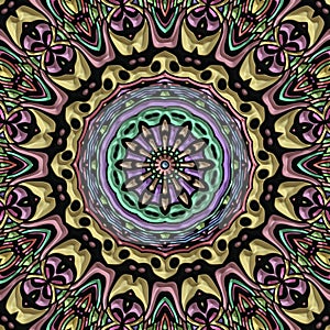 3d effect - colorful color gradient mosaic style pattern