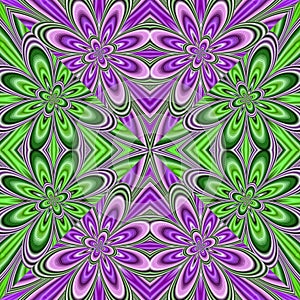 3d effect - colorful geometric complementary fractal pattern