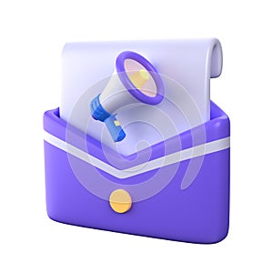 3D Email Marketing Illustration