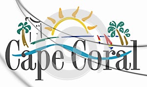 3D Emblem of Cape Coral Florida state, USA. photo