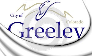 3D Emblem of Greeley Colorado, USA. photo