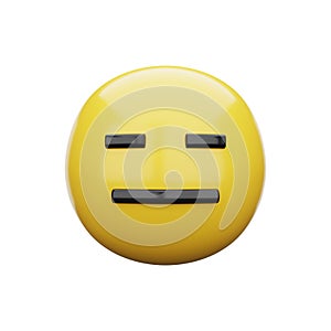 3d emoji Expressionless Face