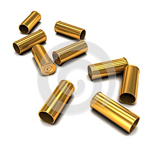 3d Empty bullet casings photo