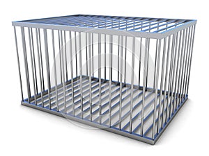 3d Empty metal cage