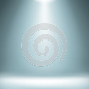 3d Empty Room With Spotlight On Grey Background.