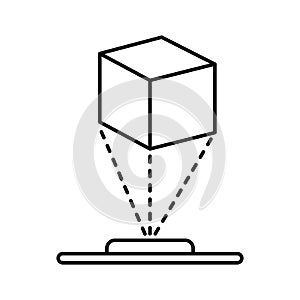 3d environment   Line Style vector icon which can easily modify or edit