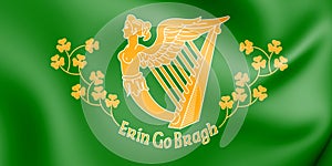 3D Erin go Bragh banner, Ireland