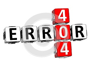 3D Error 404 Crossword