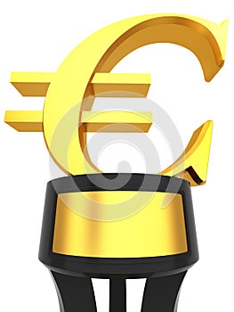 3D euro winner`s podium illustration design
