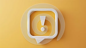 The 3D Exclamation Alert.AI generated image