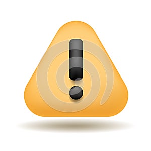 3D exclamation sign