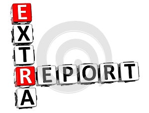 3D Extra Report Crossword