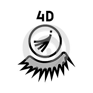 4d eyelashes color icon vector illustration photo