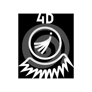 4d eyelashes glyph icon vector illustration photo