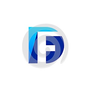 D and F letter mark logo combination