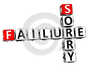 3D Failure Sorry Crossword