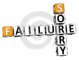 3D Failure Sorry Crossword