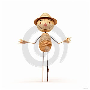 Playful Scarecrow Illustration With Minimalistic Childbook Style