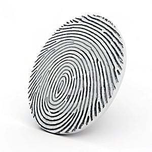 Fingerprint 3D icon illustration