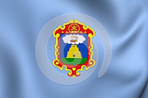 3D Flag of Ayacucho Huamanga Province, Peru. photo