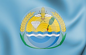 Flag of Colmeia Tocantins state, Brazil. 3D Illustration