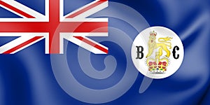 Flag of Colony of British Columbia. 3D Illustration photo