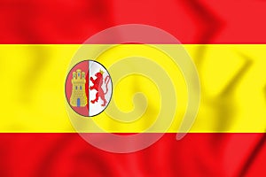 3D Flag of First Spanish Republic. photo