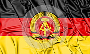 3D Flag of German Democratic Republic.