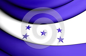 3D Flag of Honduras. photo