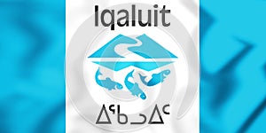 3D Flag of Iqaluit, Canada.