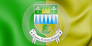 3D Flag of Kerry county, Ireland. photo