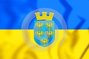 3D Flag of Lower Austria.