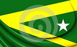 3D Flag of Maraba Para, Brazil. photo