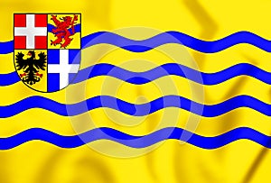 3D Flag of Salland, Netherlands.