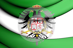 3D Flag of Tunja, Colombia. photo