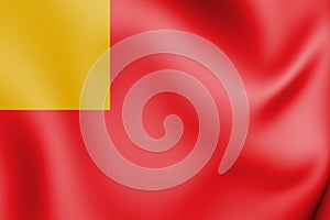 3D Flag of Vilvoorde Flemish Brabant, Belgium. photo