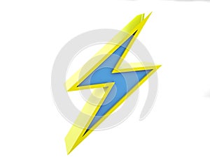3D FLASH SYMBOL CHARGE ENERGY ELECTRICITY photo