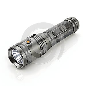 3D flashlight isolated on white background