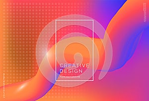 3d flow dynamic shapes composition with gradient color background