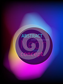 3d fluid Liquid abstract shape splash and blobs neon color. Vector abstraction background. Plastic or oil shapes. Dynamic