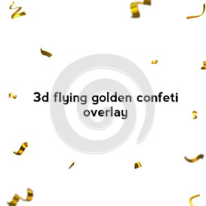 3d flying golden confeti overlay photo