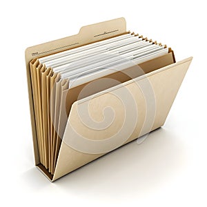 3D Folder Archive Isolated on White photo